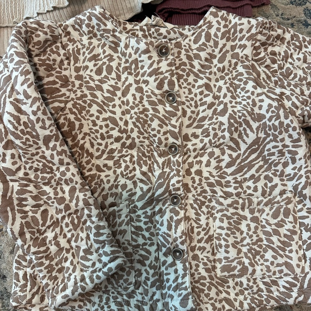 4T Jessica Simpson Brown and Cream Kids Jacket
